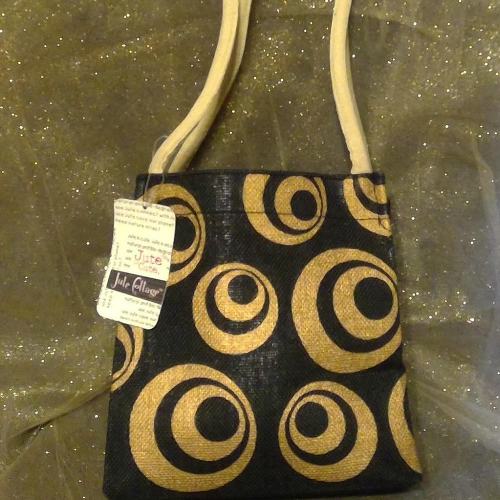 Jute Cottage Black Tote Bag